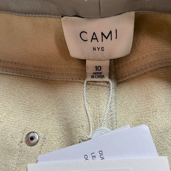 NWT CAMI NYC Hanie Silver Metallic 5 Pocket Jeans Straight Cropped Leg SZ 10 - Picture 5 of 13